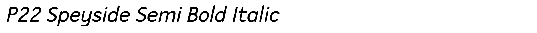 P22 Speyside Semi Bold Italic image